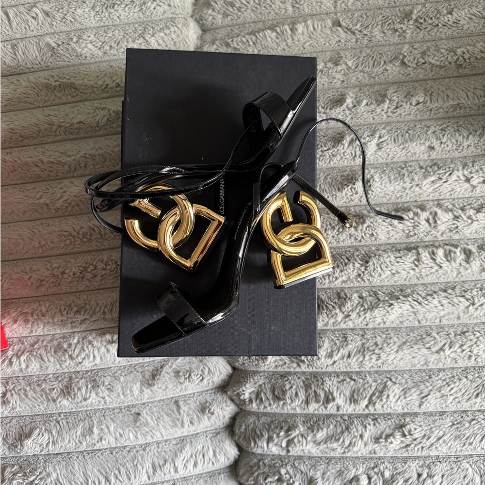 Black and Gold DG Designer Heels